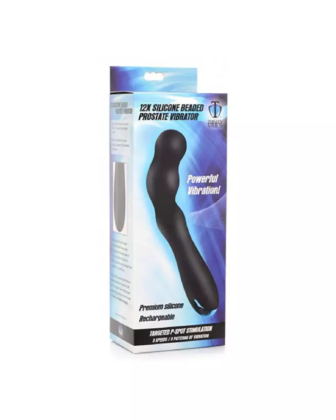 Vibrateur prostatique XR Brands avec perles en silicone pour stimulation avancée-2