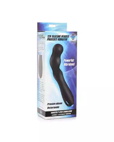 Vibrateur prostatique XR Brands avec perles en silicone pour stimulation avancée-2