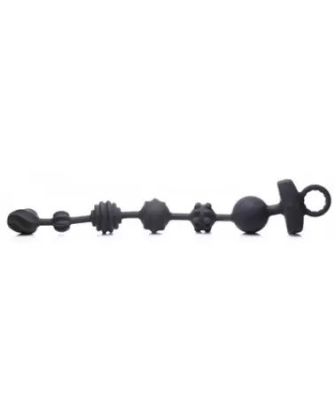 Dark Rattler Anal Beads - Perles Anales Vibrantes avec Télécommande par XR Brands-1