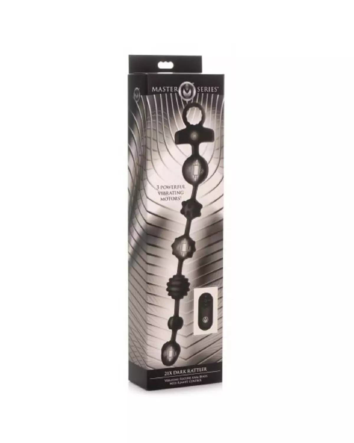 Perles Anales Vibrantes Dark Rattler avec Télécommande - XR Brands