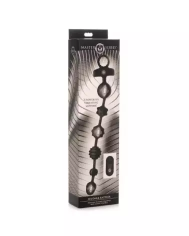 Dark Rattler Anal Beads - Perles Anales Vibrantes avec Télécommande par XR Brands-2