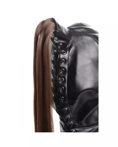 Masque de bondage avec queue de cheval par XR Brands pour jeux BDSM-4