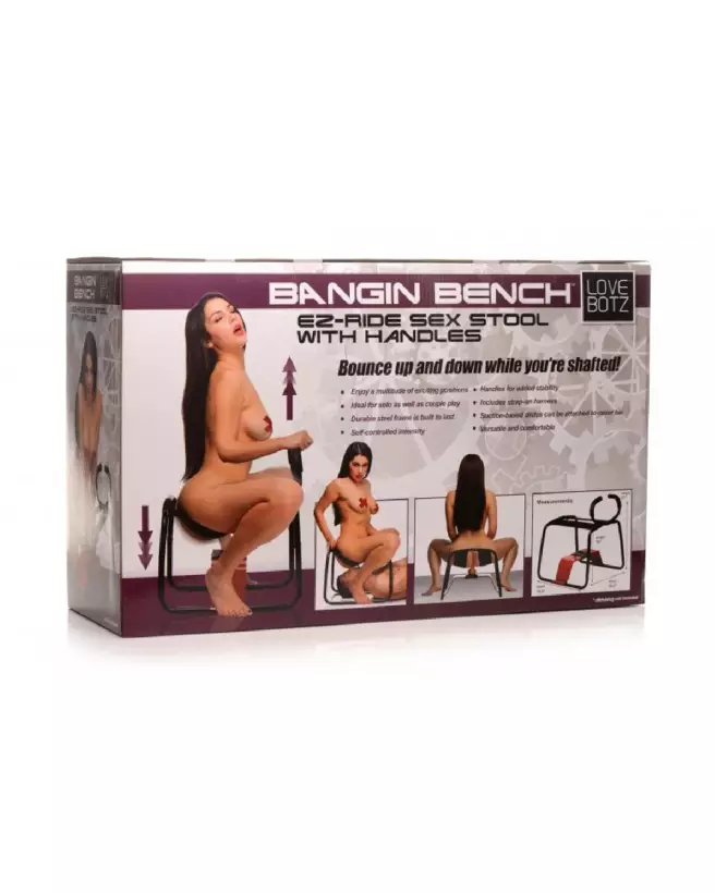 Bangin Bench EZ-Ride tabouret sexuel avec poignées par XR Brands-2