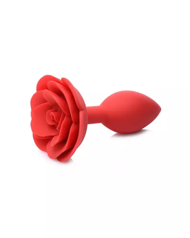 Booty Bloom Silicone Rose Anal Plug Rouge par XR Brands-1