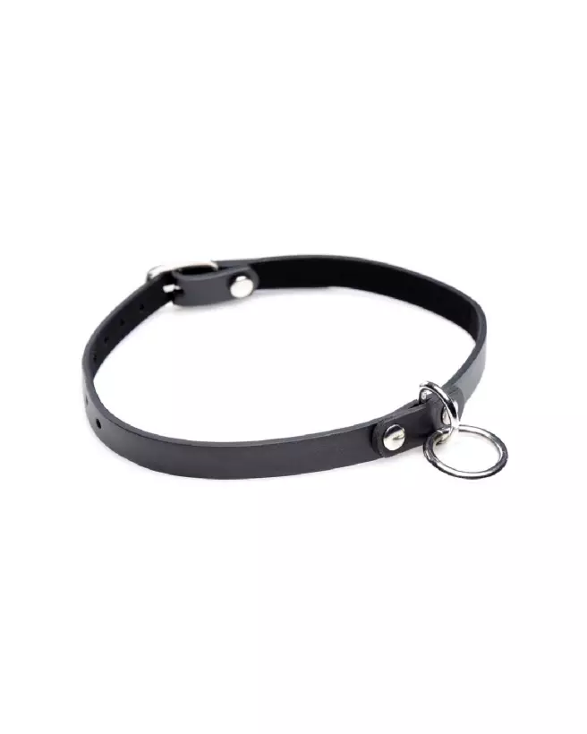 Image du Collared Vixen Ring Slim Choker par XR Brands, collier élégant et ajustable-5