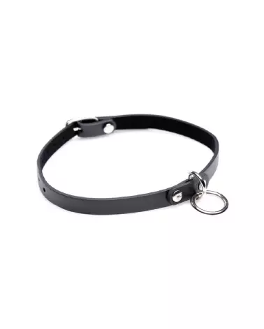 Image du Collared Vixen Ring Slim Choker par XR Brands, collier élégant et ajustable-5