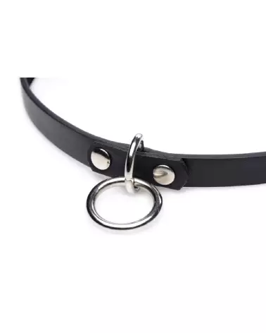 Image du Collared Vixen Ring Slim Choker par XR Brands, collier élégant et ajustable-6