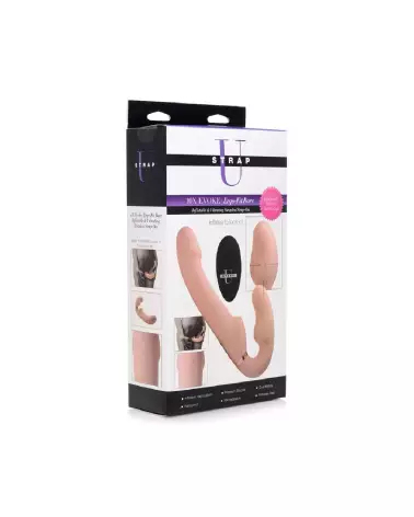Image de la Sangle Gonflable Vibrante Evoke Ergo-Fit de XR Brands sans bretelles-2