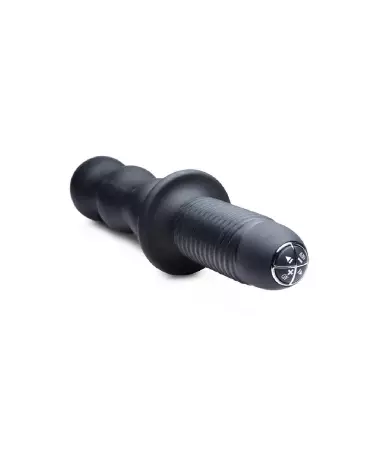 Vibromasseur noir en silicone avec poignée The Groove de XR Brands-4