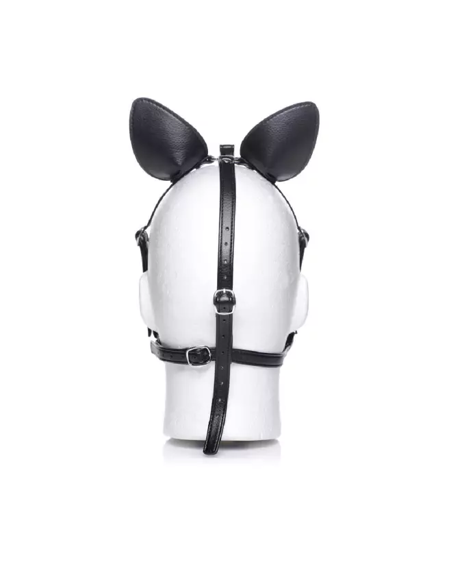 Harnais tête de poney Dark Horse avec mors en silicone par XR Brands-3