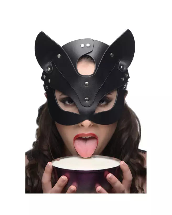 Masque de chat Naughty Kitty par XR Brands pour jeux de rôle et soirées costumées-3