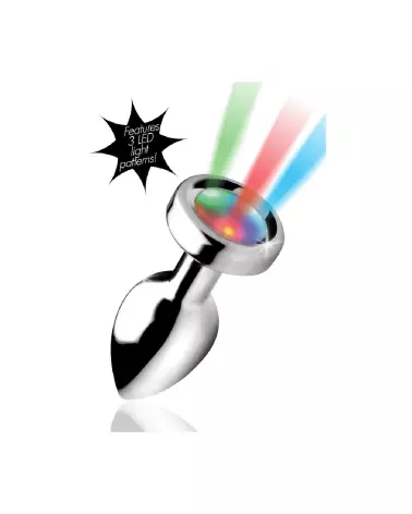 Plug Anal Lumineux Light Up Small de XR Brands pour débutants-5