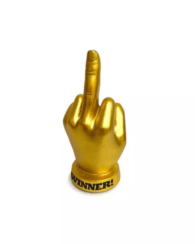 Image du Trophée Golden F-U Finger par Little Genie Productions, cadeau humoristique parfait-1