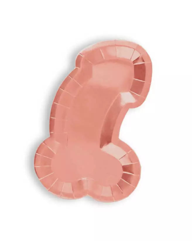Assiettes Penis Glitterati Rose Gold par Little Genie pour EVJF-1