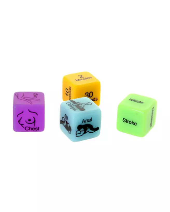 Image des 4 Kinky Sex Dice de Little Genie, jeu érotique pour couples-1
