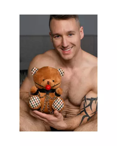 Peluche Gagged Bondage Bear de XR Brands, jouet unique et collector-5