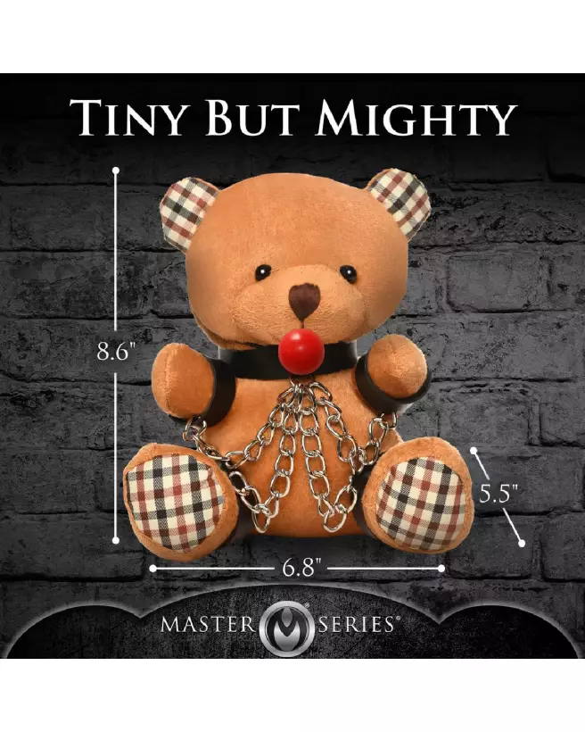 Peluche Gagged Bondage Bear de XR Brands, jouet unique et collector-7