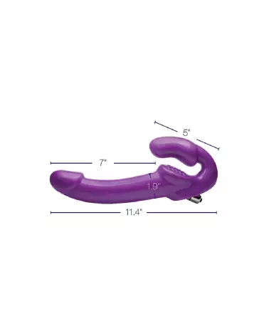 Image du Revolver Thick Vibrating Strapless Strap-On de XR Brands, gode ceinture vibrant sans harnais-7