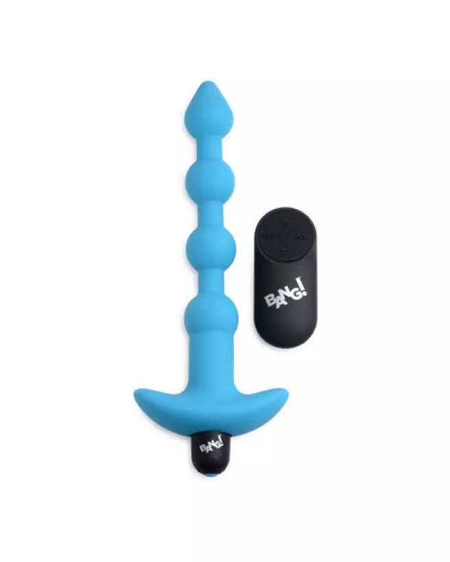 Vibrating Silicone Anal Beads with Remote Control by XR Brands-1