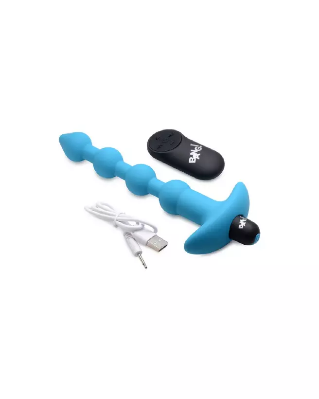 Vibrating Silicone Anal Beads with Remote Control by XR Brands-3