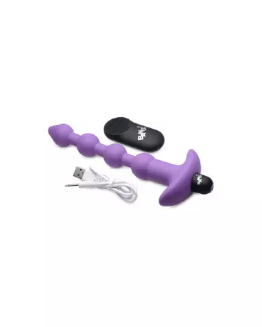 Perles anales vibrantes en silicone XR Brands avec télécommande pour plaisir intensifié-3