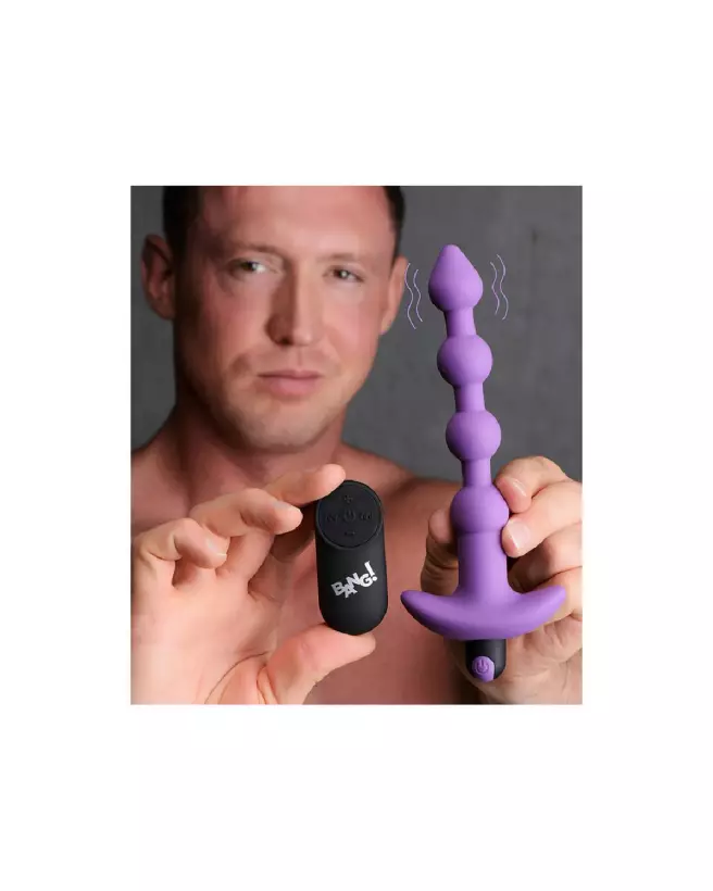 Perles anales vibrantes en silicone XR Brands avec télécommande pour plaisir intensifié-4