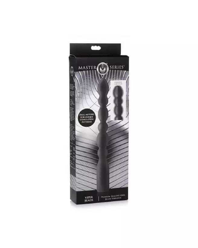 Viper Beads XR Brands chapelet anal silicone avec vibrations-2