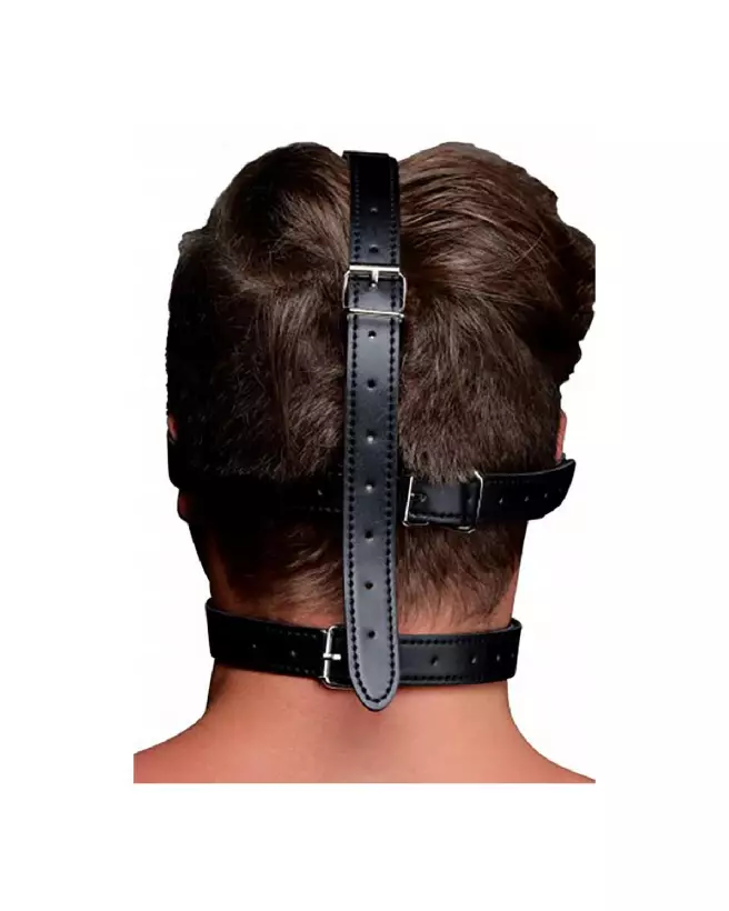 Image du baillon boule ST Blindfold avec harnais de XR Brands, accessoire BDSM premium-4