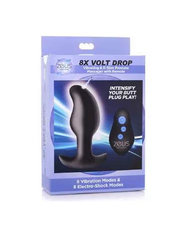 Masseur prostatique XR Brands avec télécommande, en silicone, stimulation électrique-2