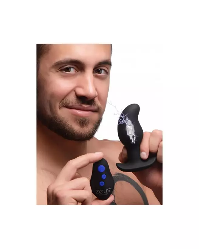 Masseur prostatique XR Brands avec télécommande, en silicone, stimulation électrique-4
