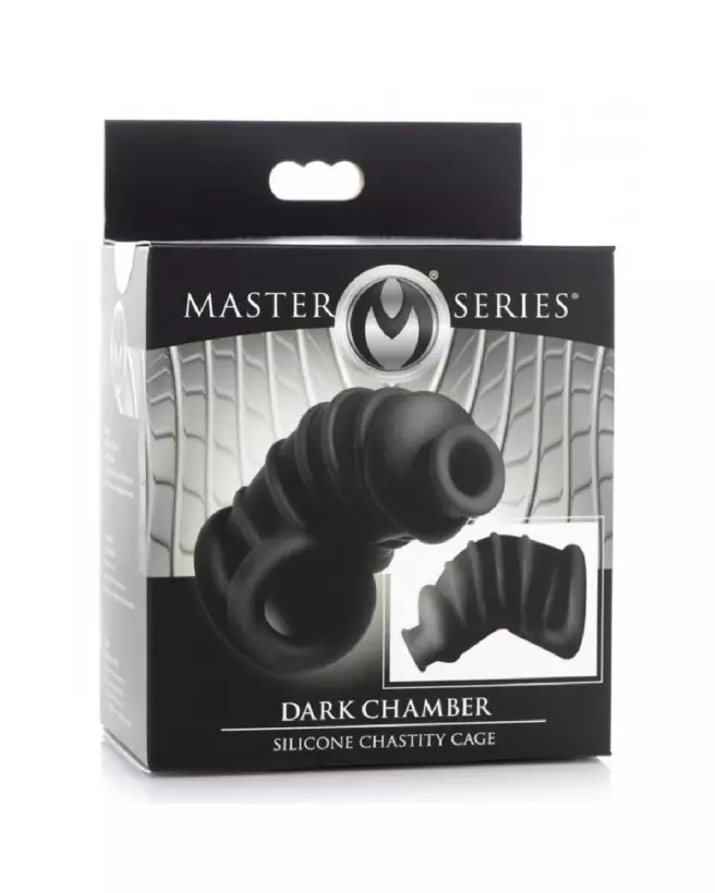 Cage de chasteté en silicone Dark Chamber de XR Brands-2