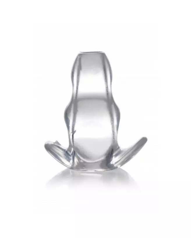XR Brands Clear View Hollow Anal Plug Small Transparent-1