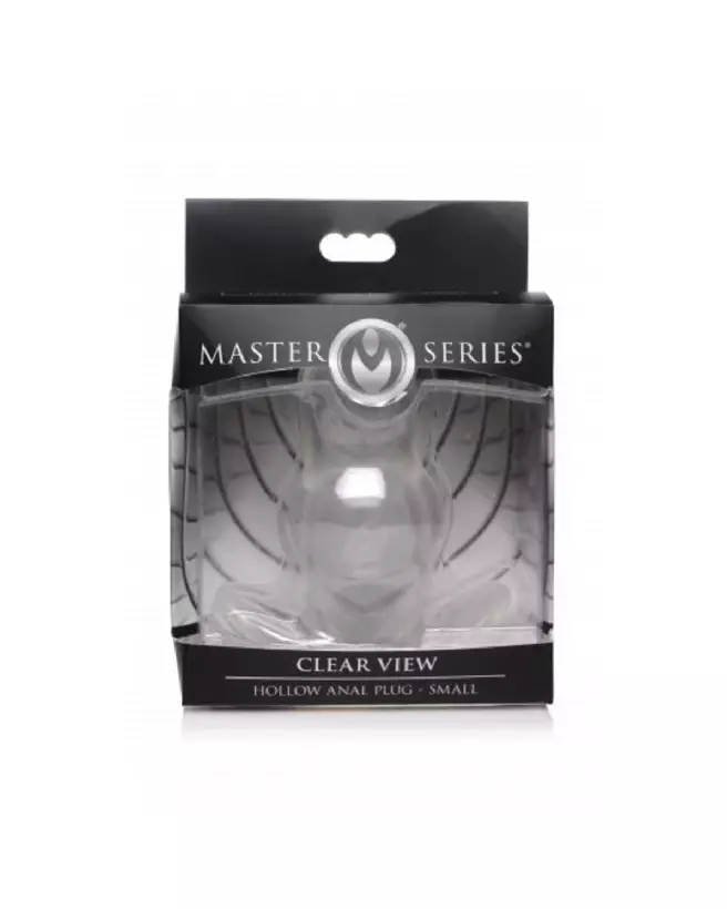XR Brands Clear View Hollow Anal Plug Small Transparent-2