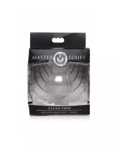 XR Brands Clear View Hollow Anal Plug Small Transparent-2