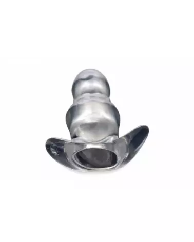 XR Brands Clear View Hollow Anal Plug Small Transparent-3