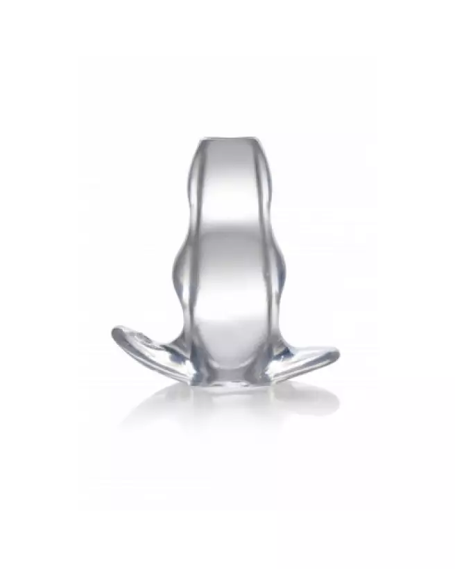 Image du Clear View Hollow Anal Plug Medium de XR Brands, tunnel anal transparent-1