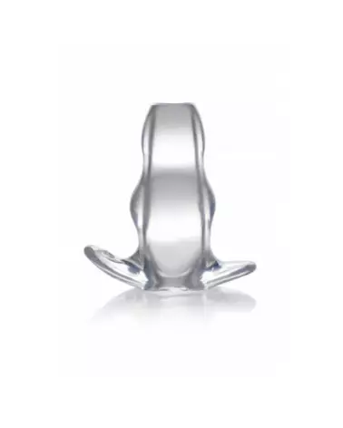 Image du Clear View Hollow Anal Plug Medium de XR Brands, tunnel anal transparent-1