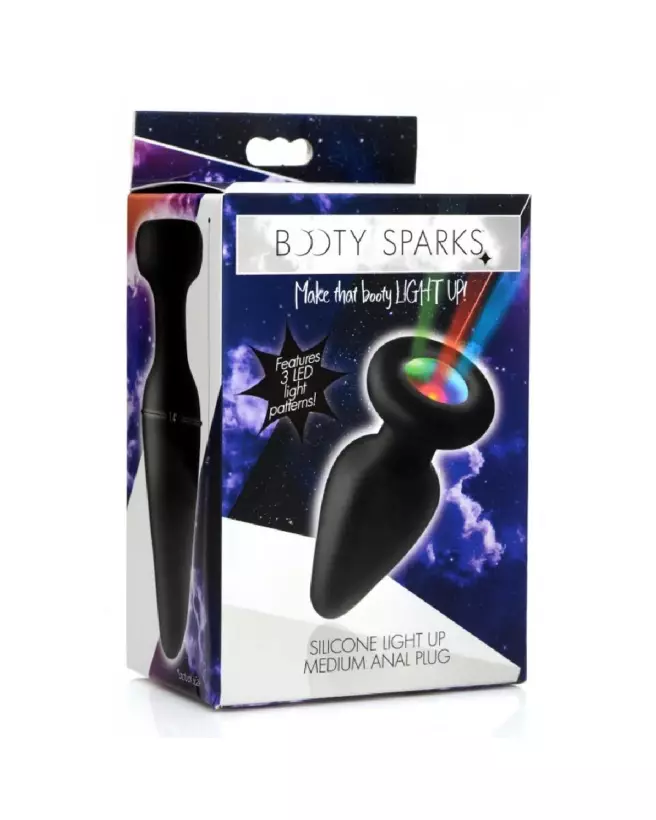 Plug Anal Silicone Medium Light-Up de XR Brands en action-2