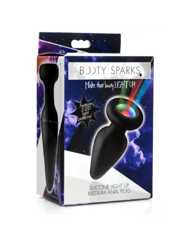 Plug Anal Silicone Medium Light-Up de XR Brands en action-2