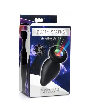 Plug Anal Silicone Lumineux Light-Up Small de XR Brands - Confort et Sécurité-2