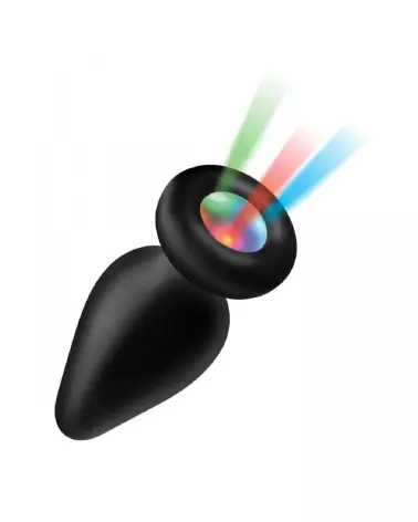 Plug Anal Silicone Lumineux Light-Up Small de XR Brands - Confort et Sécurité-4