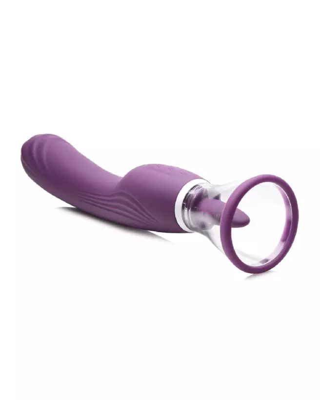 Image du Lickgasm 8x Licking & Sucking Vibrator Purple par XR Brands - Stimulateur Clitoridien Haut de Gamme-3