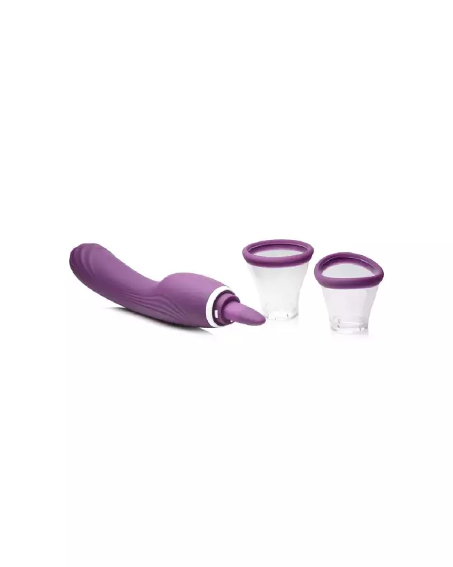 Image du Lickgasm 8x Licking & Sucking Vibrator Purple par XR Brands - Stimulateur Clitoridien Haut de Gamme-5