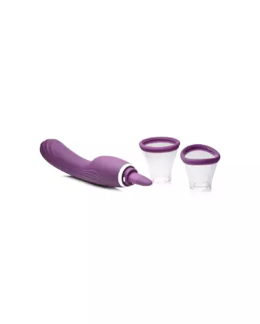 Image du Lickgasm 8x Licking & Sucking Vibrator Purple par XR Brands - Stimulateur Clitoridien Haut de Gamme-5