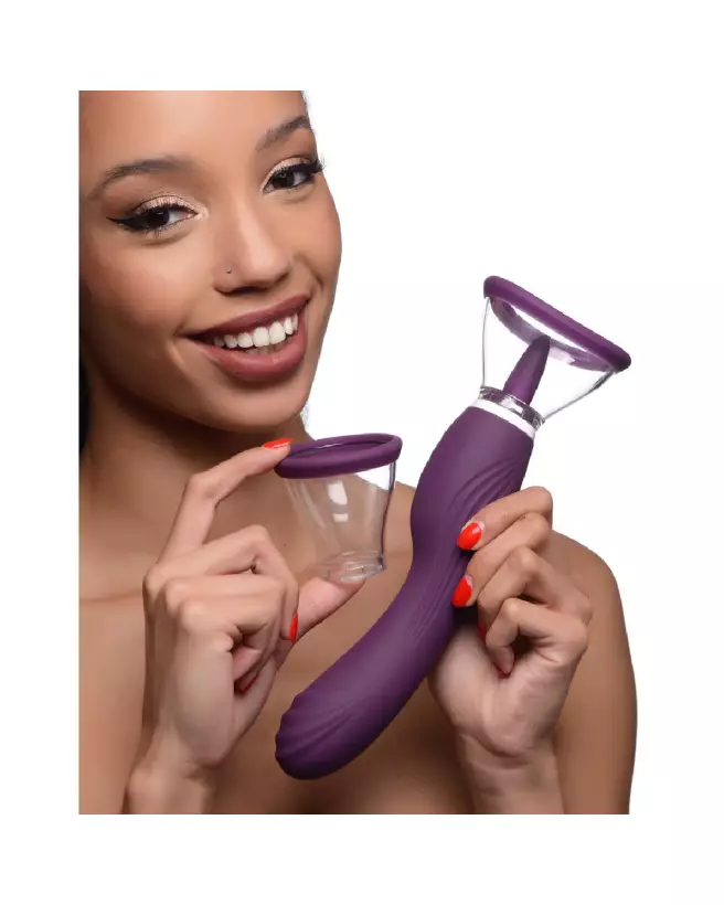 Image du Lickgasm 8x Licking & Sucking Vibrator Purple par XR Brands - Stimulateur Clitoridien Haut de Gamme-7
