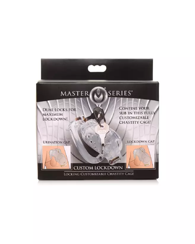 Double Lockdown cage de chasteté ajustable et verrouillable par XR Brands-2