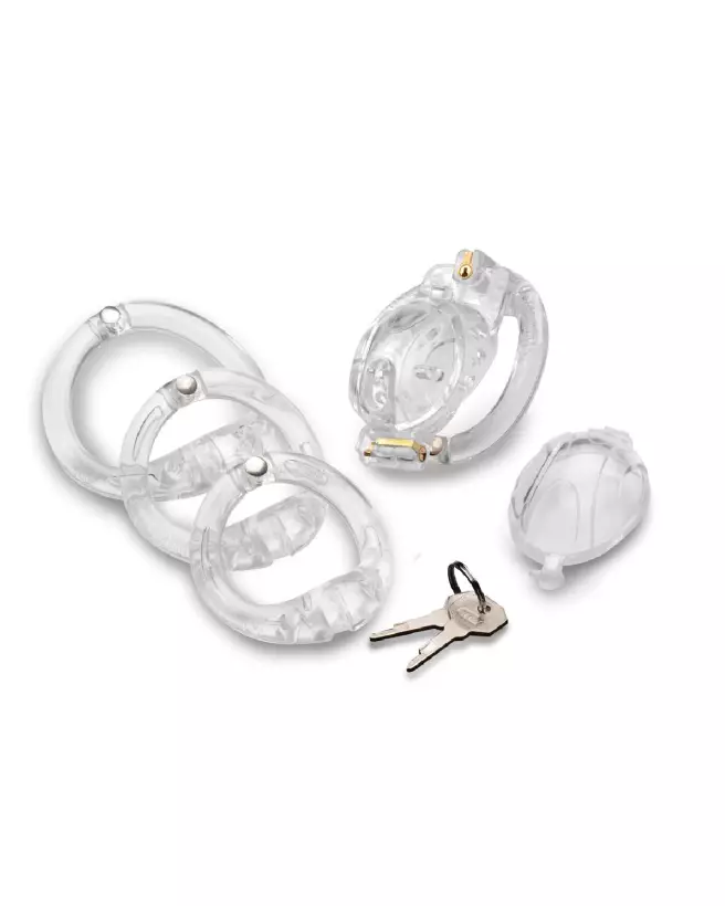 Double Lockdown cage de chasteté ajustable et verrouillable par XR Brands-4