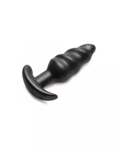 Image du Plug Anal Vibrant Silicone Swirl de XR Brands avec Télécommande et 25 Vitesses-3