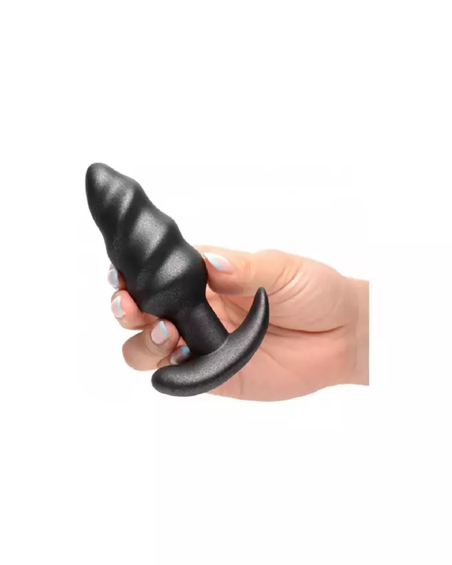 Image du Plug Anal Vibrant Silicone Swirl de XR Brands avec Télécommande et 25 Vitesses-4
