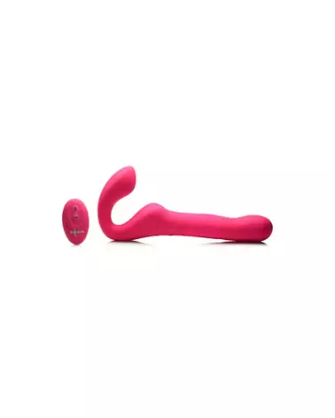 Image du Mighty-Thrust Strapless Strap-On de XR Brands, gode ceinture vibrant avec télécommande-1